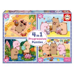 EDUCA CASSE-TÊTE PROGRESSIF 4-EN-1 - CAPYFUN 20-40-60-80 PIÈCES #20486